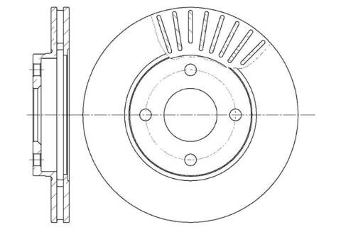 Диск тормозной вентилируемый G-brake  GR-02456