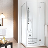 Roca MP3416012M METROPOLIS  Дверь распашная 1600X1950, прозрачное стекло, профиль хром