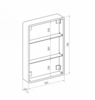 Зеркало-шкаф с подсветкой ART&MAX PLATINO AM-Pla-600-800-1D-R-DS-F