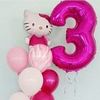 Воздушный шар (40''/102 см) Цифра, 3, Фуше, 1 шт.