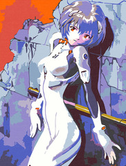 Картина по номерам Аниме Евангелион Рей