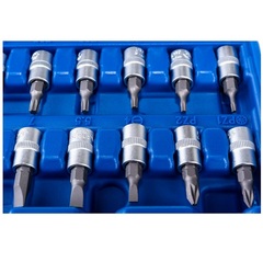 Набор головок торцевых КОБАЛЬТ с трещоткой 1/4