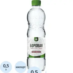 Вода минеральная BOROVAYA природная газированная пэт 0,5л