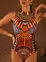 Купальник слитный Африка