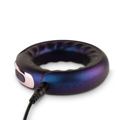 Фиолетовое эрекционное виброкольцо Saturn Vibrating Cock/Ball Ring - 