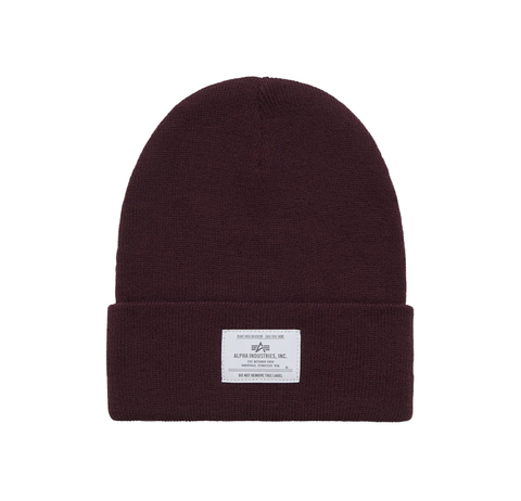 Шапка Alpha Industries Essential Beanie Cedar Red (Бургунди)