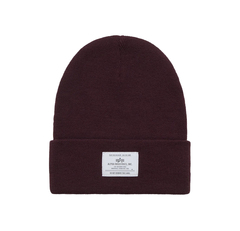 Шапка Alpha Industries Essential Beanie Cedar Red (Бургунди)