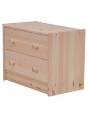 Комод деревянный Раст 2 ящика, 62х30х50 см, с органайзерами для хранения, из массива сосны