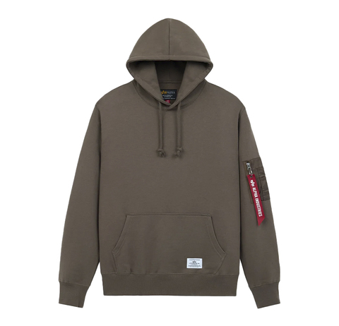 Толстовка Alpha Industries Utility Pocket Hoodie Espresso (Темно-коричневый)