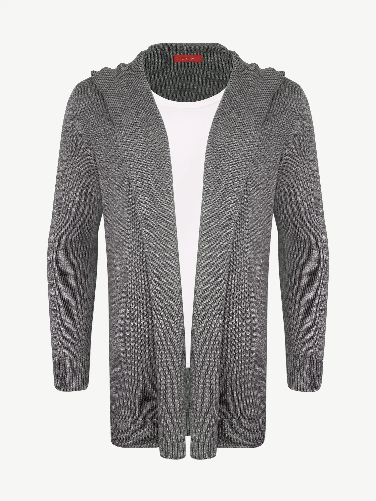 Кардиган с капюшоном из шелка