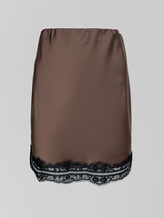 Юбка TREND ICON 312 короткая на резинке с кружевом снизу
