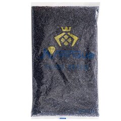 
          Бисер Alingar размер №12 вес 450 гр., прозрачный кристалл, внутри чёрный, пакет