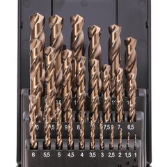 Набор сверл по металлу 1-13мм 25шт DIN338 HSSE-Co5 130° (пл. кейс) Terrax by Ruko A215215RO