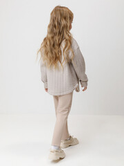 брюки  для девочки  КР 400864/бежевый 1305 к609