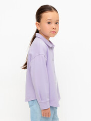 рубашка  для девочки  КР 302677/пастельно-лиловый