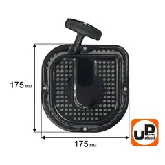Стартер ручной UNITED PARTS для LONCIN 168/170F, плоские метал. собачки, D-образный (90-0679)