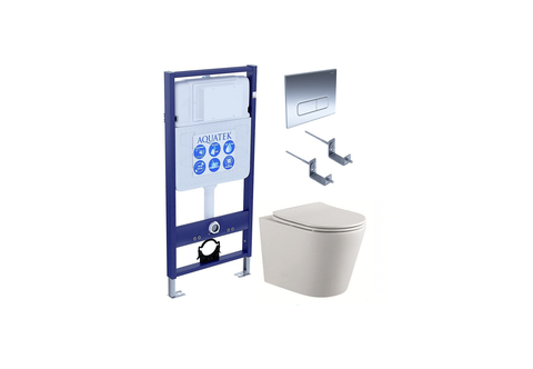 Aquatek SET Aquatek ВЕГА cmp-016 SET Aquatek ВЕГА cmp-016 (рама Aquatek Standard INS-0000012 с клавишей KDI-0000016 и крепежом KKI-0000002+унитаз ВЕГА AQ1904-00 с тонким сиденьем sc