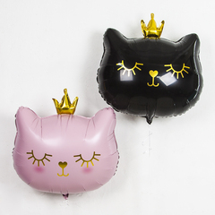 Шар гелиевый Котенок Принцесса черный