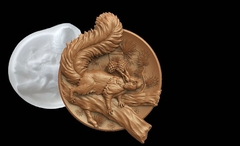 Силиконовый молд Белка (медальон) № 0479