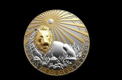 Силиконовый молд № 372 медальон Лев 6 см