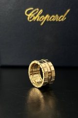 Кольцо широкое CHOPARD ICE CUBE без камней white/rose VGOLD
