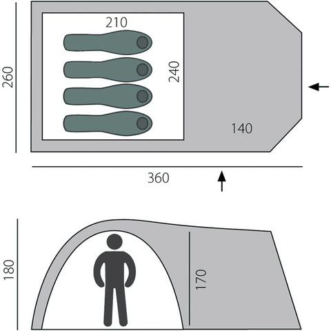 Картинка палатка кемпинговая Btrace Element 4  - 2