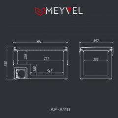 Компрессорный автохолодильник Meyvel AF-A110 (12V/24V, 110V/220V опционально, 110л)
