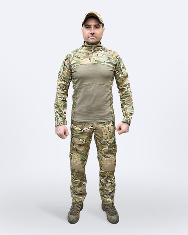 Тактический костюм Combat с наколенниками и налокотниками — Мультикам