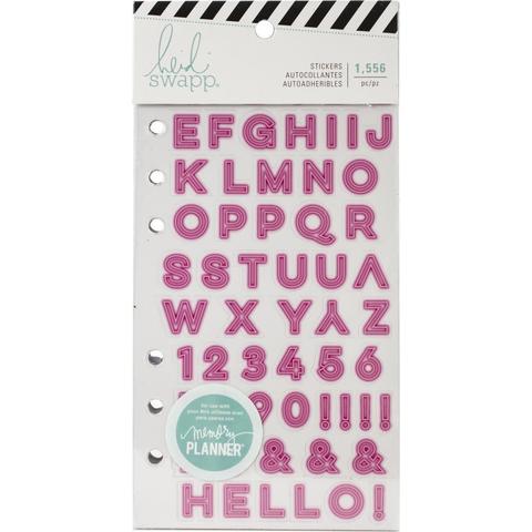 Стикербук - Heidi Swapp Memory Planner Cardstock Stickers - Color Fresh, Alphabet- 1556 шт