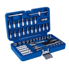 Набор головок торцевых КОБАЛЬТ с трещоткой 1/4