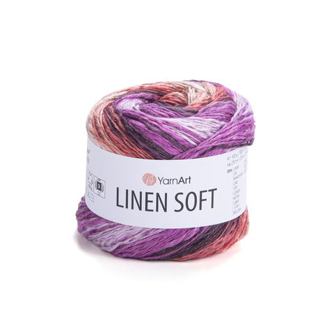 Пряжа YarnArt Linen Soft 7413 ягодное пралине
