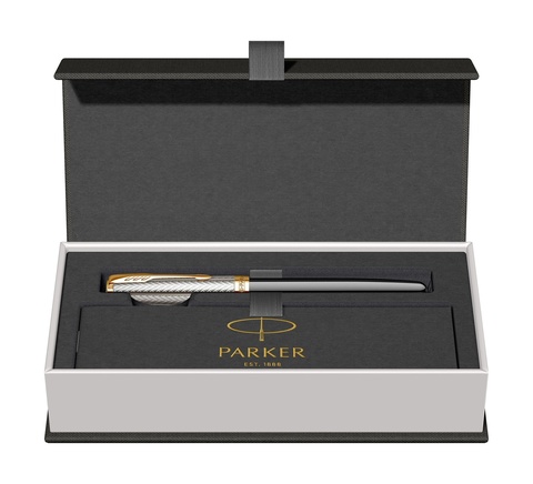 Ручка-роллер Parker Sonnet Royal Fougère SE19 Black & Chiselled Silver GT (2102303)