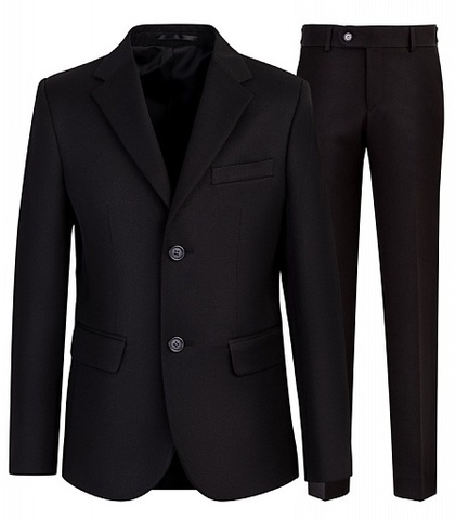 Черный костюм для школы на полную фигуру STENSER