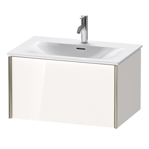 Duravit XViu Тумба подвесная 610x800x480мм, для раковины #234473, 1 ящик, цвет: белый глянцевый/champagne matt XV40330B122