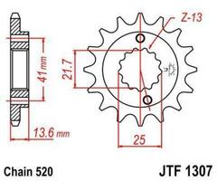 Звезда мотоциклетная JT JTF1307.15
