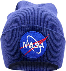 Шапка с логотипом Skully beanie NASA navy