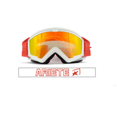 Очки кроссовые ARIETE MUDMAX GOGGLES, белый, зеркальная тонированная красная линза 14940-BRR