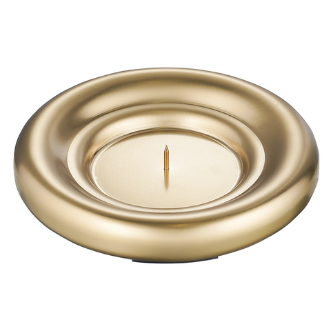 Подсвечник круглый с титановым покрытием Tkano Edge 12см