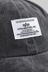 Бейсболка Alpha Industries Battlewash Cap Black (Черная)