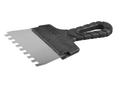 ЗУБР 150 мм, зуб 8 х 8 мм, зубчатый пластиковая ручка, нержавеющий, фасадный шпатель (10078-15-08)