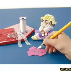 OLFA с профильными лезвиями 6 мм, 4 шт, перовой нож (OL-AK-4)