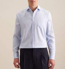 Сорочка мужская Seidensticker Regular Fit 01.193677-11 из оксфорда голубая