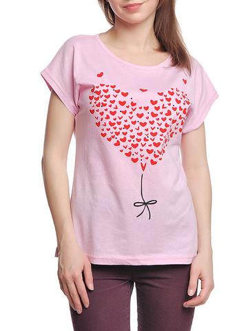 37662-3-3 футболка женская, розовая