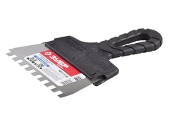 ЗУБР 150 мм, зуб 8 х 8 мм, зубчатый пластиковая ручка, нержавеющий, фасадный шпатель (10078-15-08)