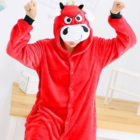 Пижама Кигуруми Красный Бык