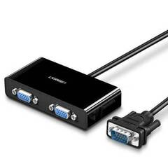 Разветвитель UGREEN 1*2 VGA splitter, черный