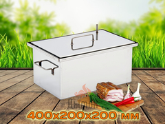 Коптильня Профи 400х200х200 мм с гидрозатвором.