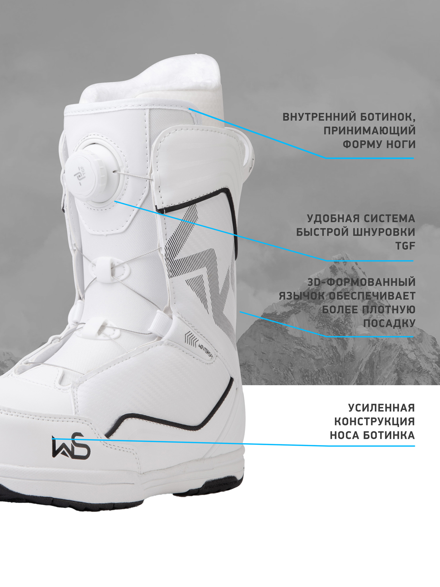 Ботинки сноубордические EasyRider 2100 White - Ботинки сноубордические | iRide shop фото 4