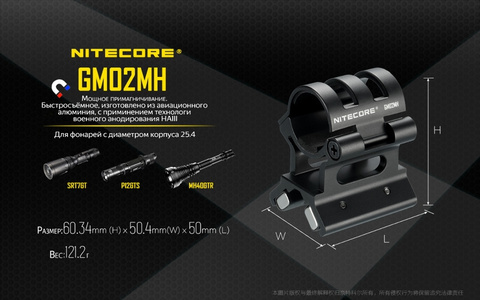 Крепление для оружия Nitecore (GM02MH) черный d25.4мм