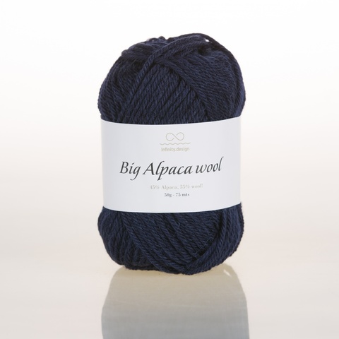 Пряжа Infinity Big Alpaca Wool 5575 темно-синий